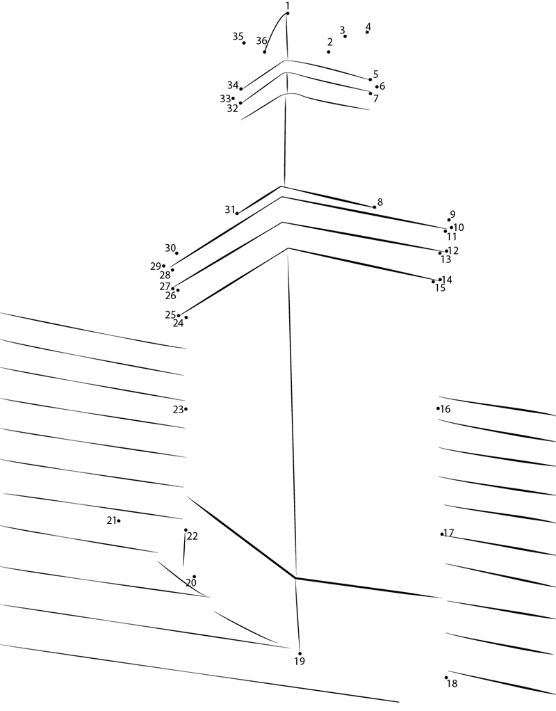 Mono Chimney printable dot to dot worksheet