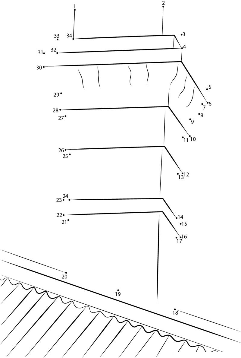 Morgue Chugbot Chimney printable dot to dot worksheet