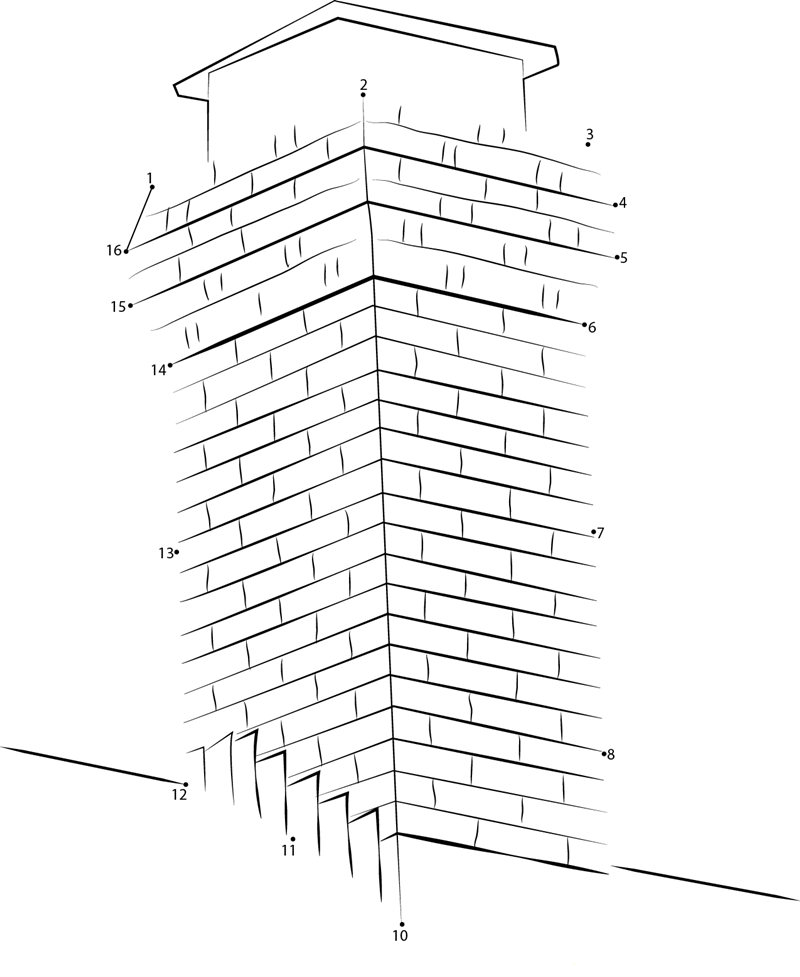 Orig Chimney printable dot to dot worksheet