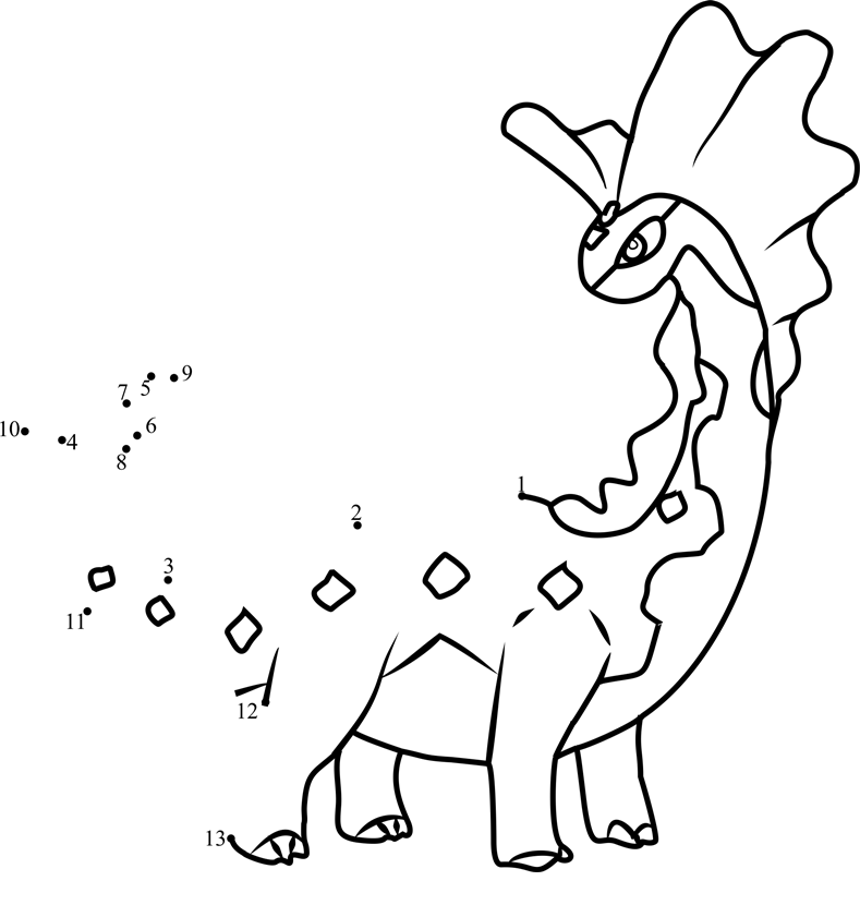 Pokemon-Aurorus-Dot-To-Dot dot to dot worksheets