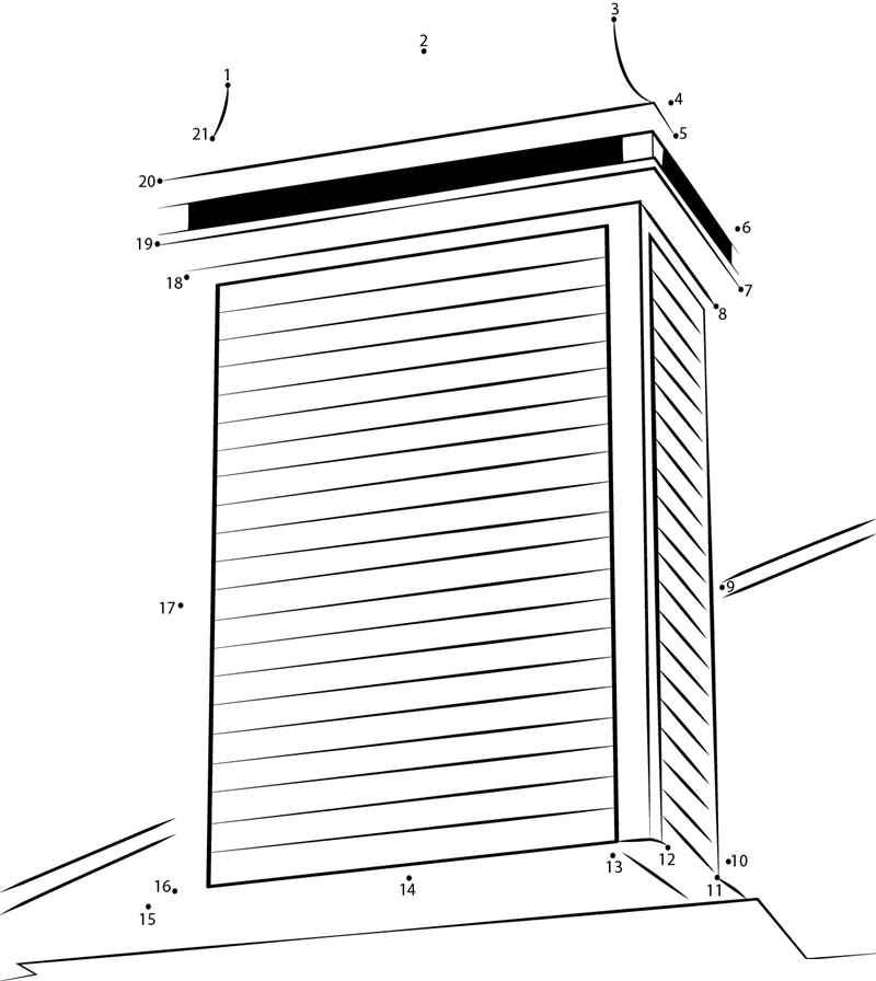 Prefabricated Chimney printable dot to dot worksheet