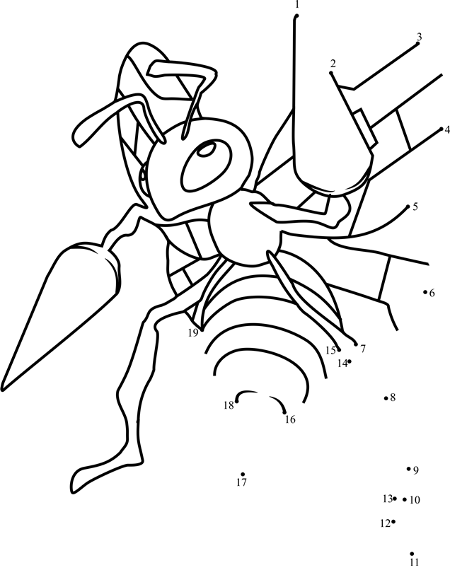 Pokemon-Beedrill-Dot-To-Dot printable dot to dot worksheet