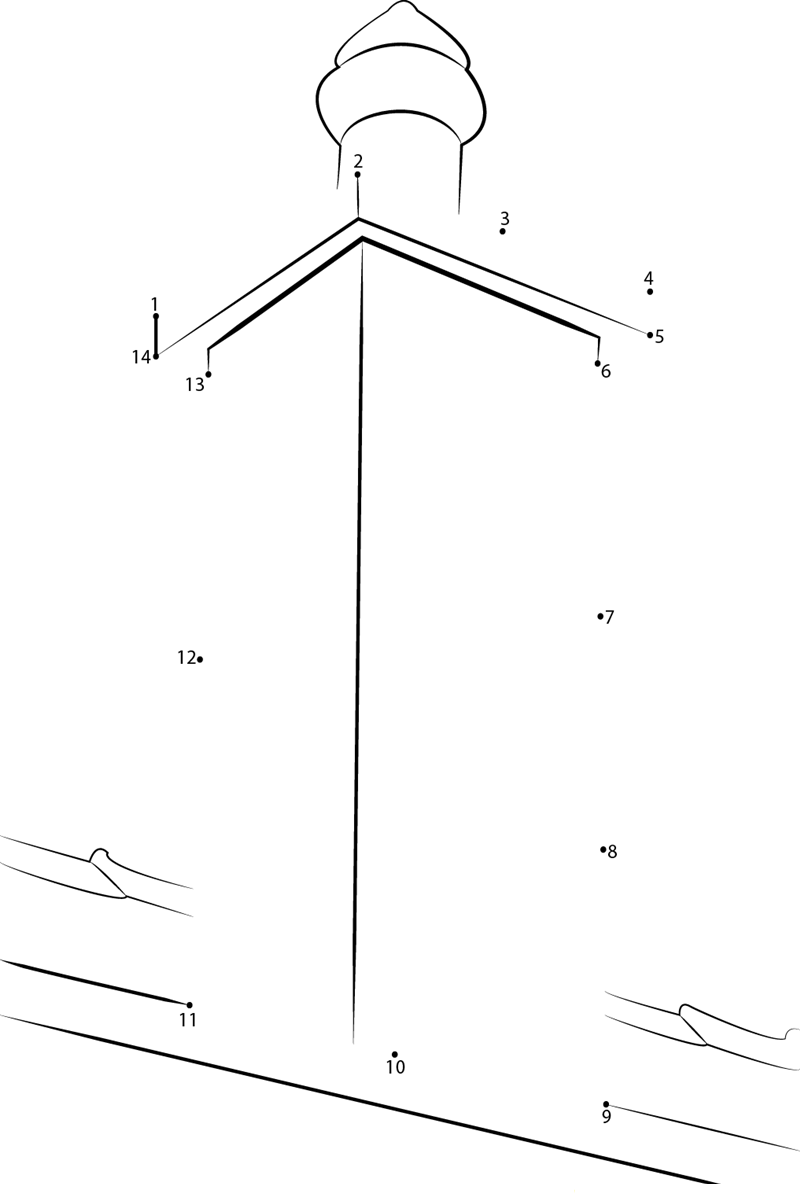 Single Chimney Cap printable dot to dot worksheet