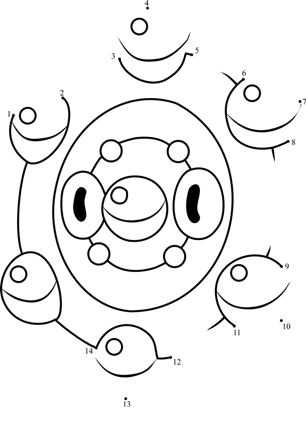 Pokemon-Bronzor-Dot-To-Dot printable dot to dot worksheet