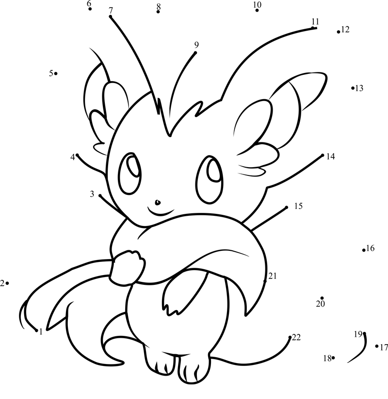 Pokemon-Cinccino-Dot-To-Dot dot to dot worksheets