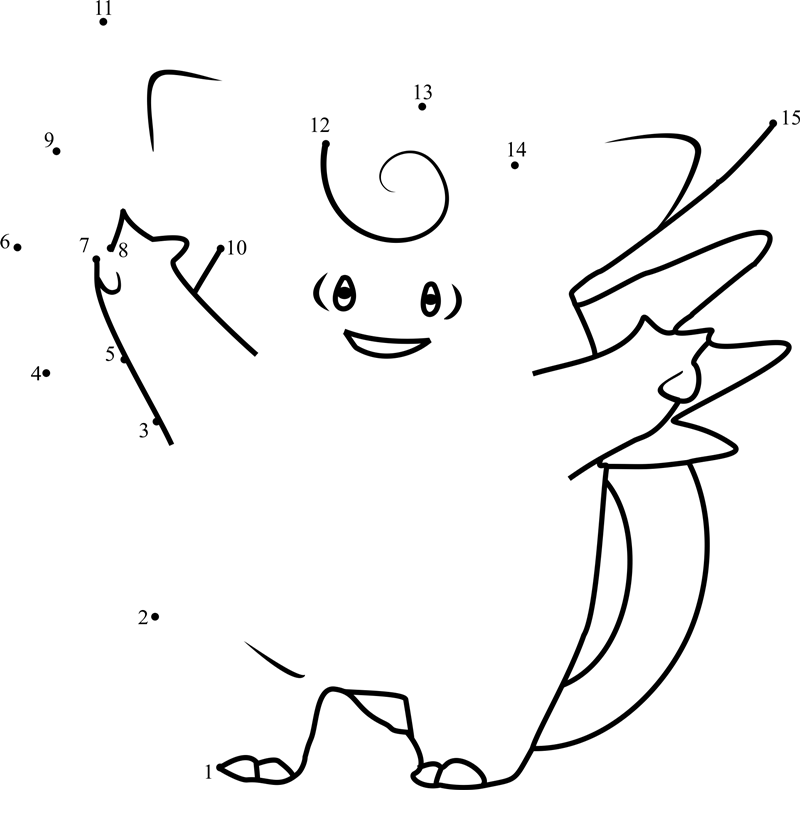 Pokemon-Clefable-Dot-To-Dot dot to dot worksheets