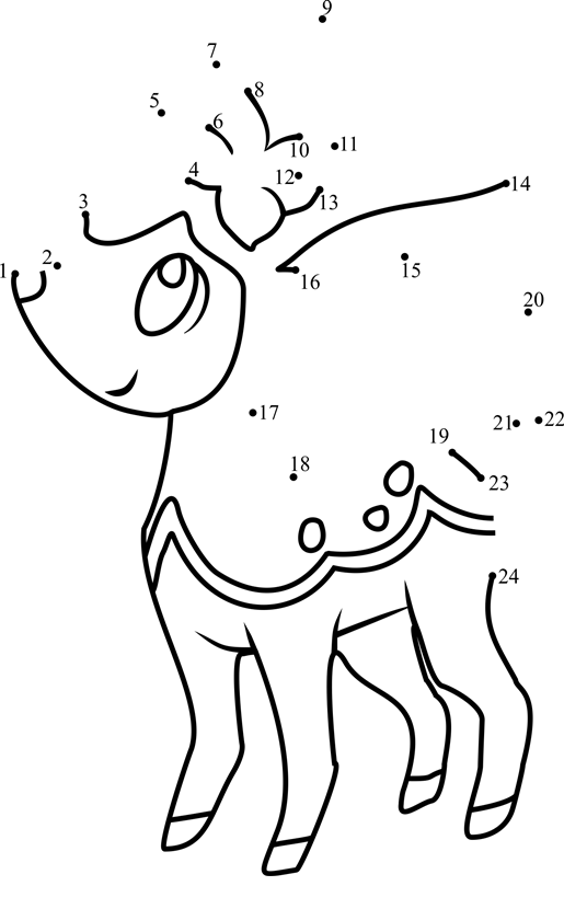 Pokemon-Deerling-Dot-To-Dot printable dot to dot worksheet