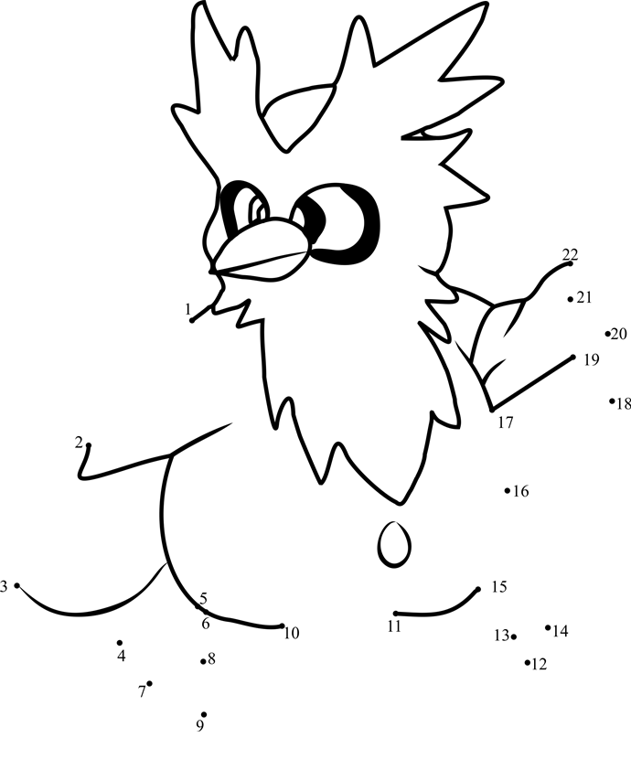 Pokemon-Delibird-Dot-To-Dot printable dot to dot worksheet