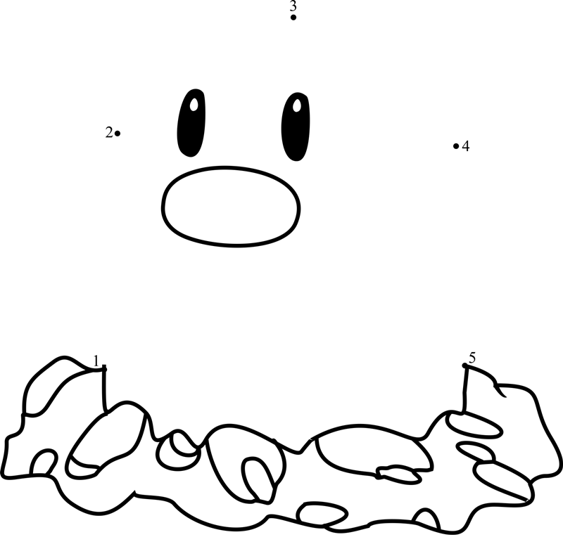 Pokemon-Diglett-Dot-To-Dot dot to dot worksheets