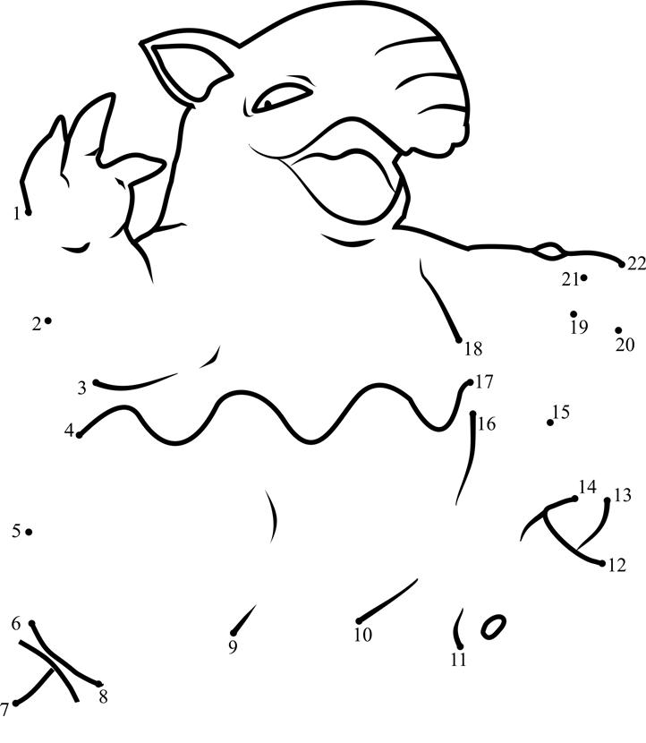 Pokemon-Drowzee-Dot-To-Dot printable dot to dot worksheet