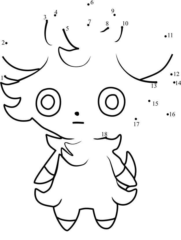 Pokemon-Espurr-Dot-To-Dot printable dot to dot worksheet