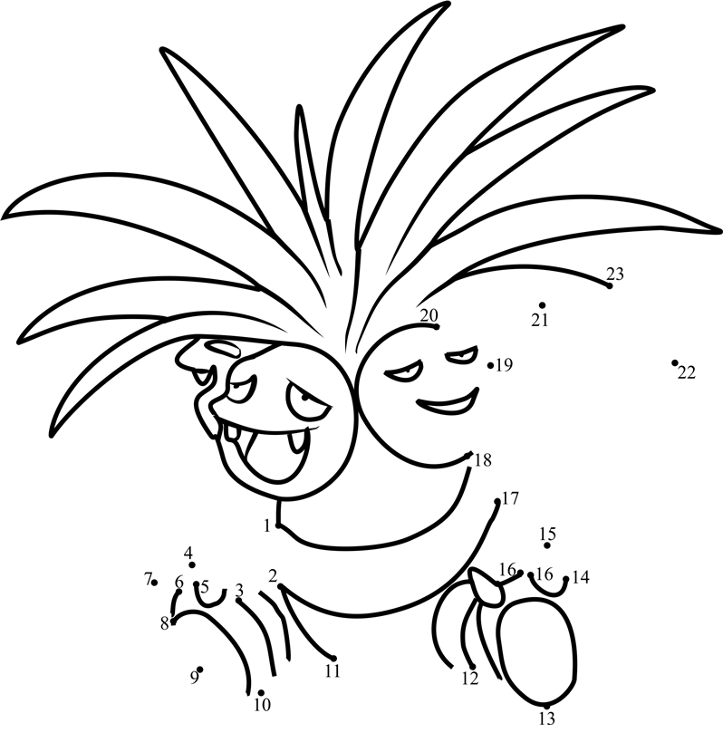 Pokemon-Exeggutor-Dot-To-Dot printable dot to dot worksheet