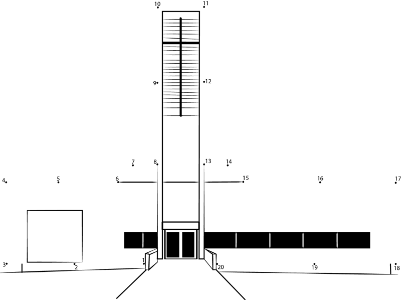 Fabulous Religious Church printable dot to dot worksheet