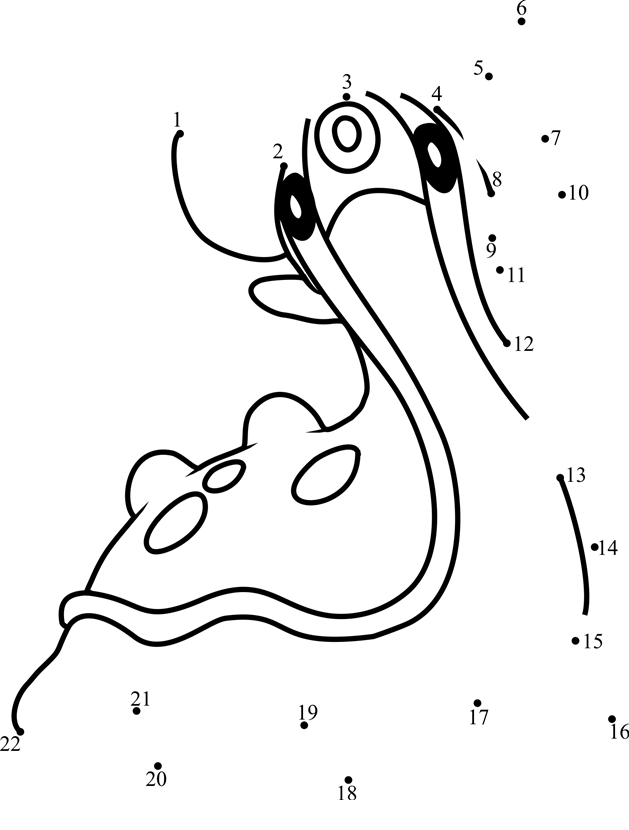 Pokemon-Gastrodon-Dot-To-Dot dot to dot worksheets