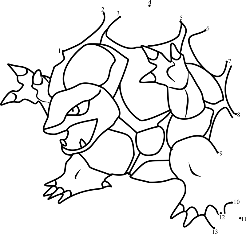 Pokemon-Golem-Dot-To-Dot printable dot to dot worksheet