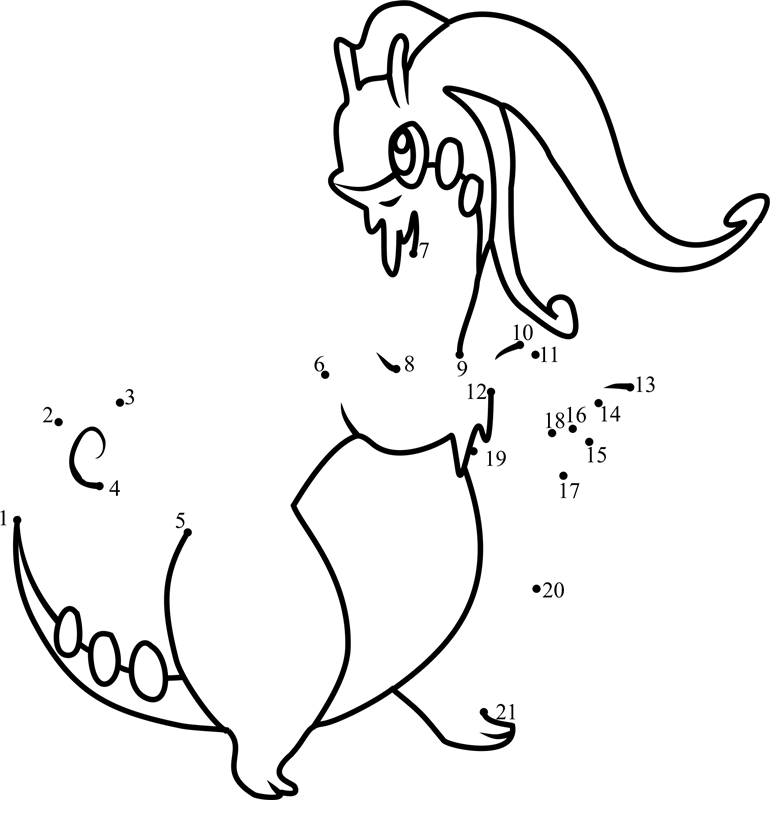 Pokemon-Goodra-Dot-To-Dot dot to dot worksheets