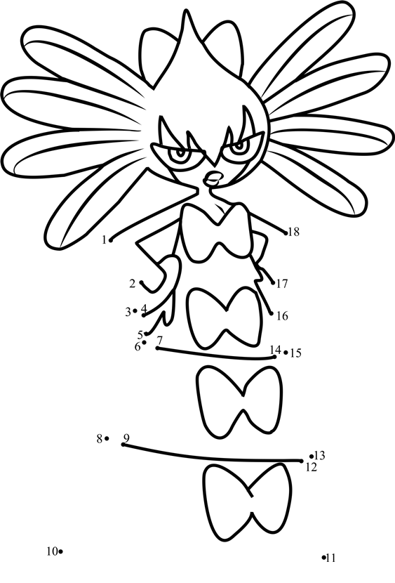 Pokemon-Gothitelle-Dot-To-Dot dot to dot worksheets