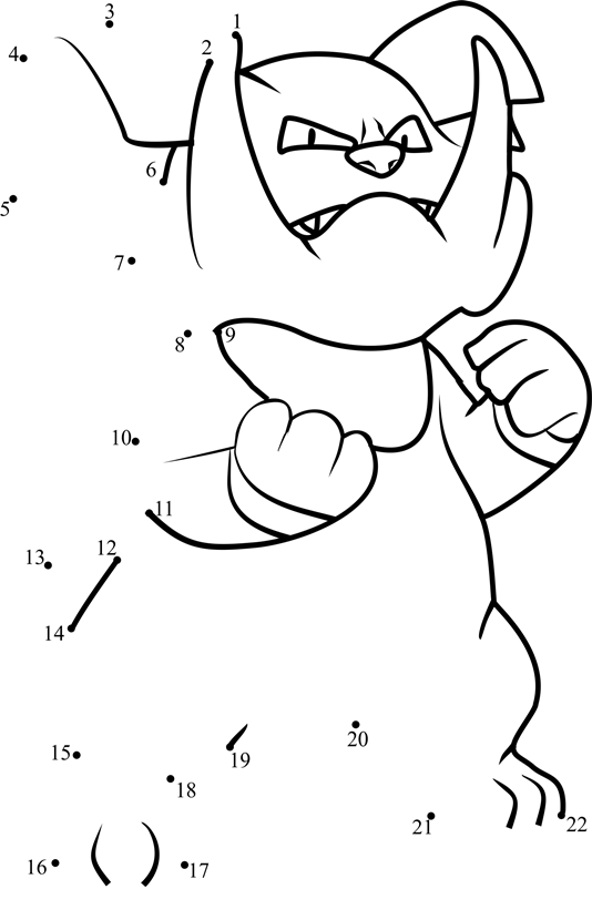 Pokemon-Granbull-Dot-To-Dot dot to dot worksheets