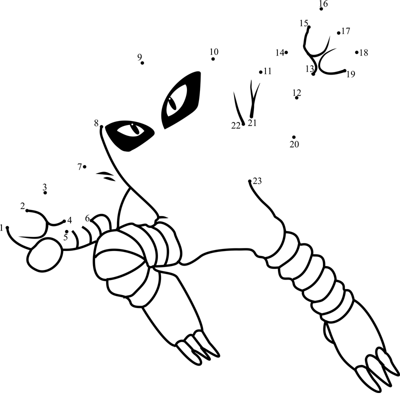 Pokemon-Hitmonlee-Dot-To-Dot dot to dot worksheets