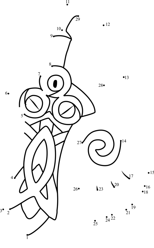 Pokemon-Honedge-Dot-To-Dot dot to dot worksheets