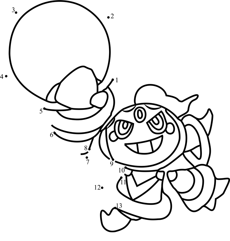 Pokemon-Hoopa-Dot-To-Dot printable dot to dot worksheet