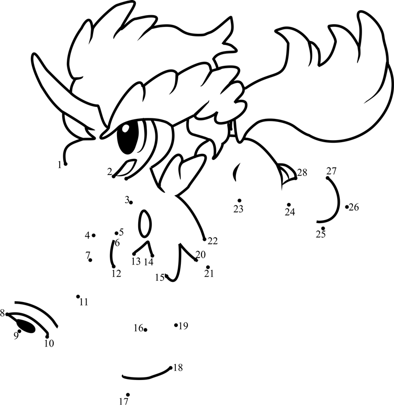 Pokemon-Keldeo-Dot-To-Dot dot to dot worksheets