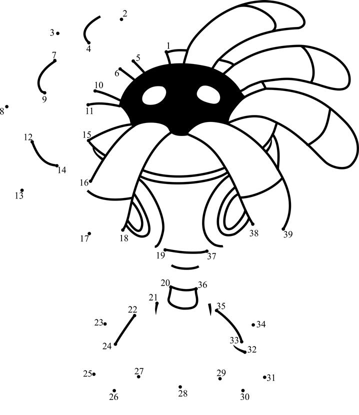 Pokemon-Lileep-Dot-To-Dot dot to dot worksheets