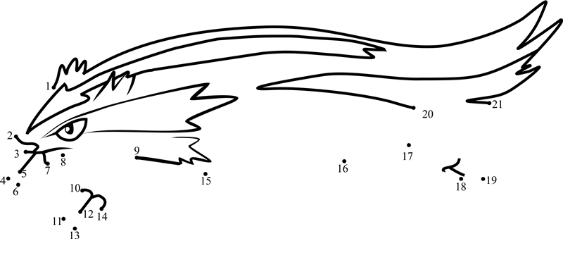 Pokemon-Linoone-Dot-To-Dot dot to dot worksheets