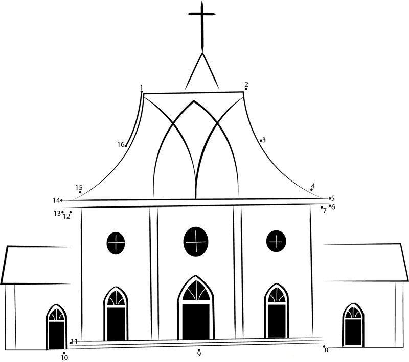 St Luke X27 S United Reformed Church printable dot to dot worksheet