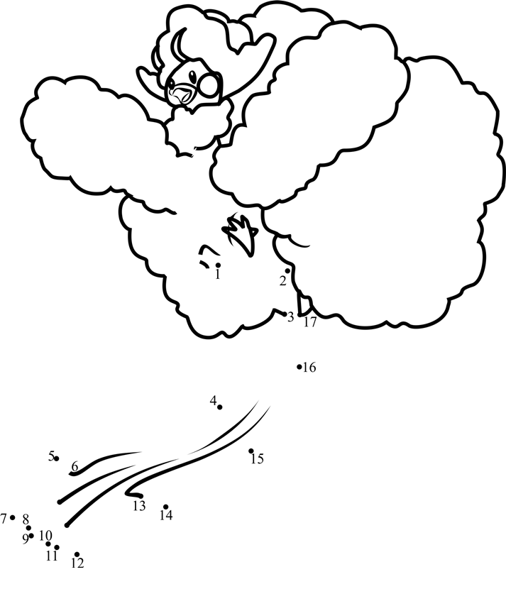 Pokemon-Mega-Altaria-Dot-To-Dot dot to dot worksheets