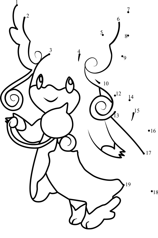 Pokemon-Mega-Audino-Dot-To-Dot dot to dot worksheets