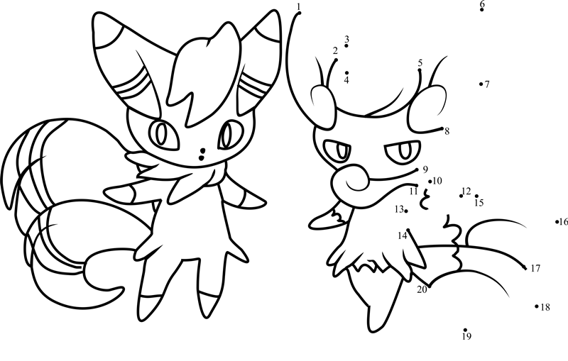 Pokemon-Meowstic-Dot-To-Dot dot to dot worksheets