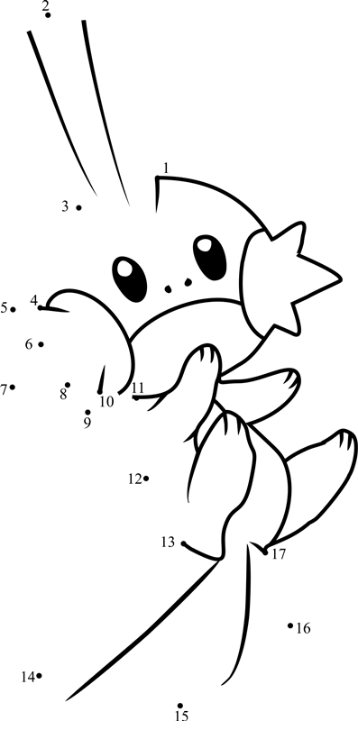 Pokemon-Mudkip-Dot-To-Dot printable dot to dot worksheet