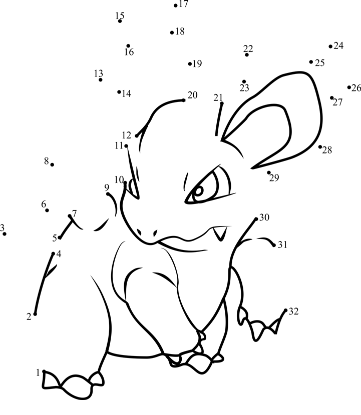 Pokemon-Nidorina-Dot-To-Dot printable dot to dot worksheet