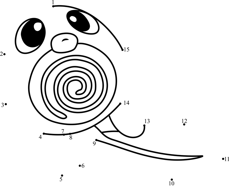 Pokemon-Poliwag-Dot-To-Dot printable dot to dot worksheet