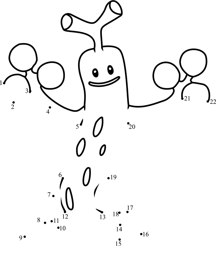 Pokemon-Sudowoodo-Dot-To-Dot printable dot to dot worksheet