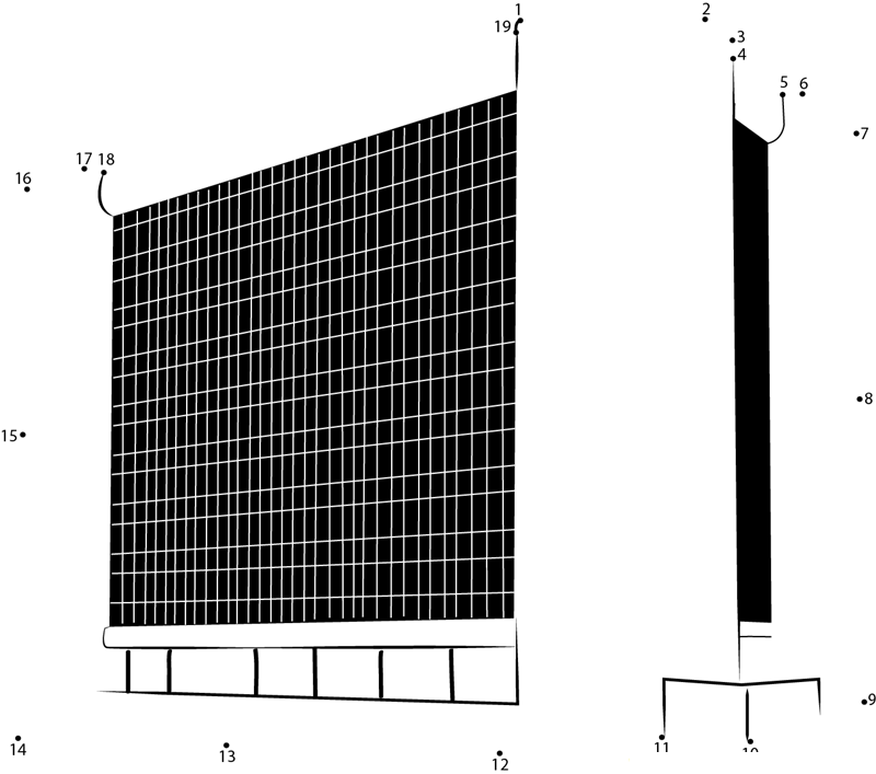 Old City Hall printable dot to dot worksheet