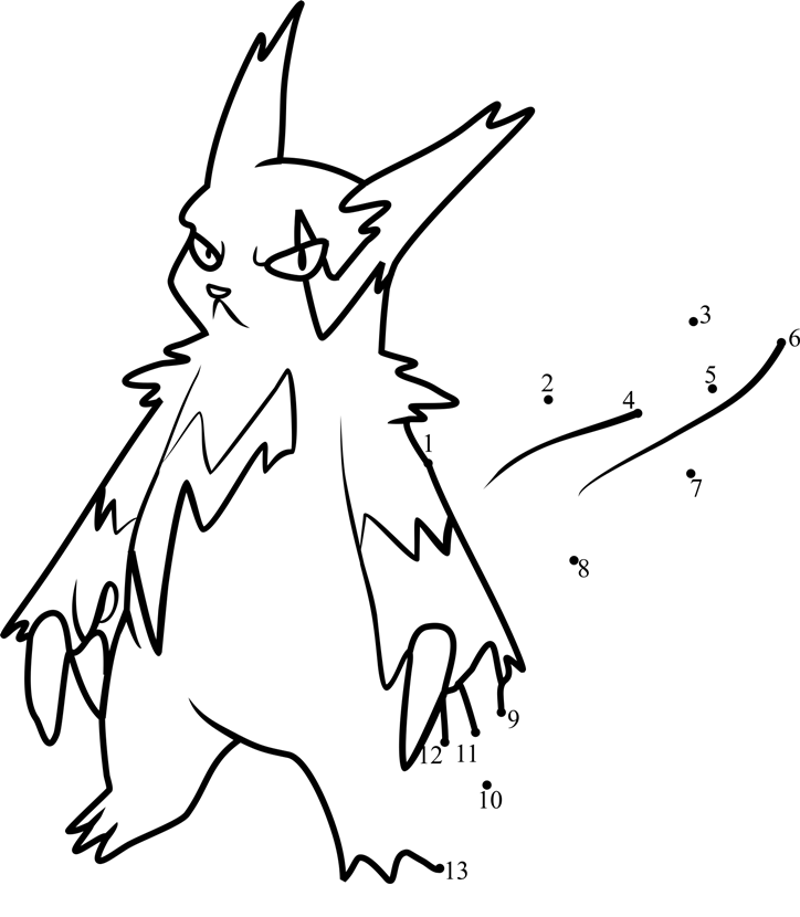 Pokemon-Zangoose-Dot-To-Dot dot to dot worksheets