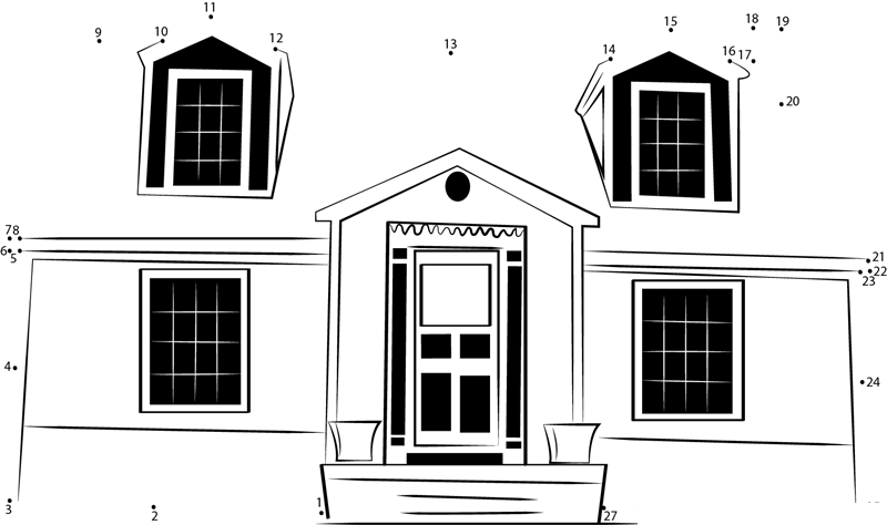 Cape Cod Front printable dot to dot worksheet