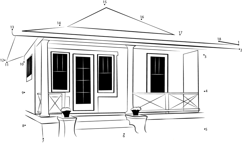 Club Cottage printable dot to dot worksheet