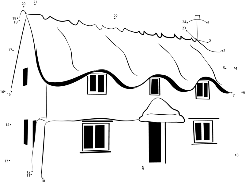 Coliza Cottage printable dot to dot worksheet