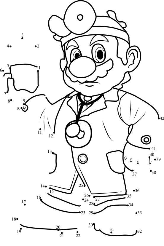 Dr-Mario-From-Super-Mario-Dot-To-Dot dot to dot worksheets