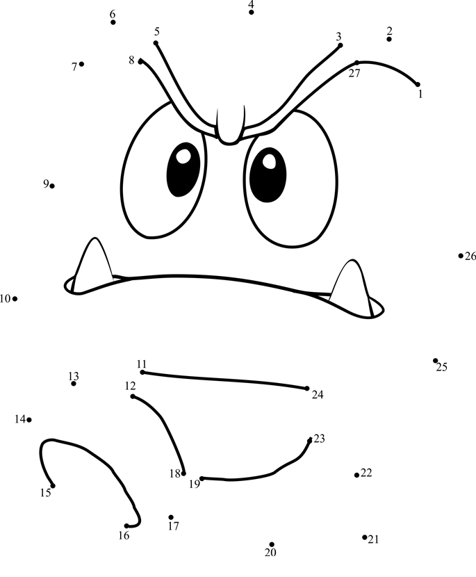 Goomba-From-Super-Mario-Dot-To-Dot dot to dot worksheets