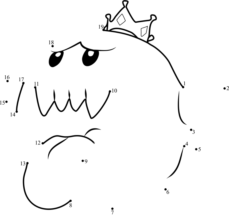 King-Boo-From-Super-Mario-Dot-To-Dot printable dot to dot worksheet