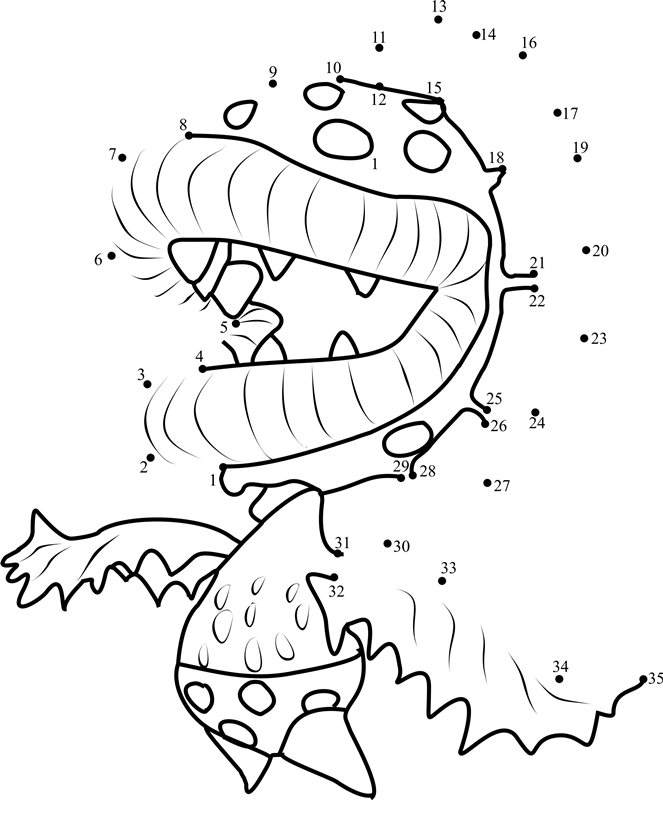 Petey-Piranha-From-Super-Mario-Dot-To-Dot printable dot to dot worksheet