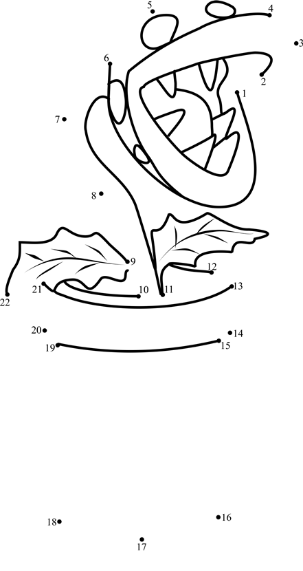 Piranha-Plant-From-Super-Mario-Dot-To-Dot printable dot to dot worksheet