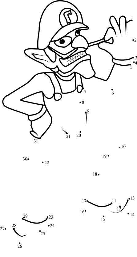 Waluigi-From-Super-Mario-Dot-To-Dot dot to dot worksheets