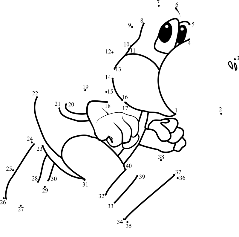 Yoshi-From-Super-Mario-Dot-To-Dot dot to dot worksheets