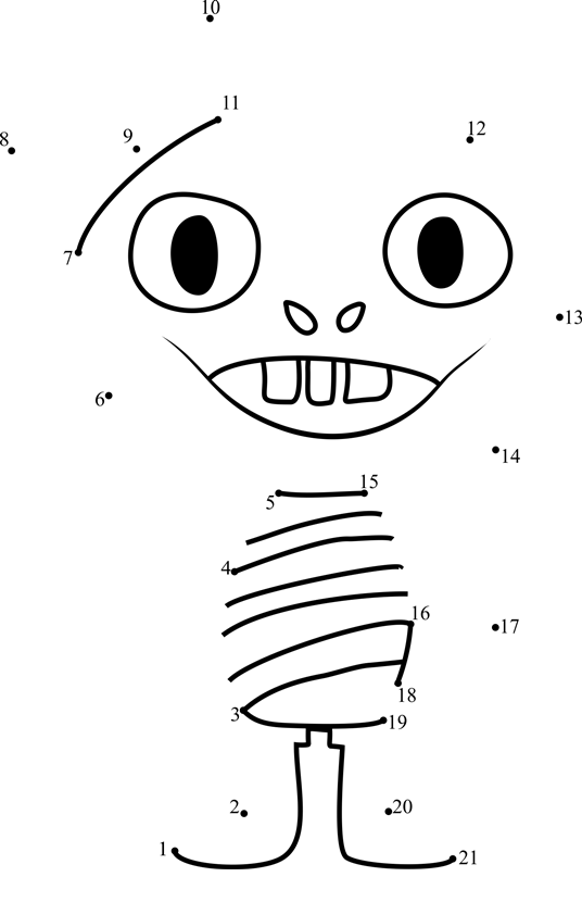 Monster-Kid-Dot-To-Dot dot to dot worksheets