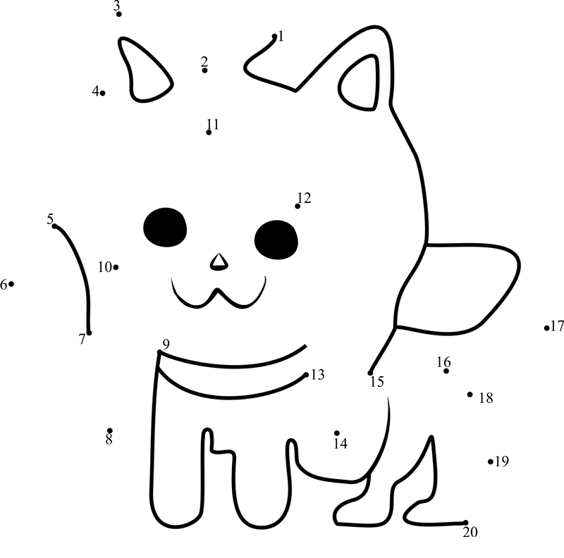 Temmie-Dot-To-Dot dot to dot worksheets